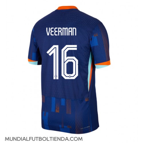 Camiseta Países Bajos Joey Veerman #16 Segunda Equipación Replica Eurocopa 2024 mangas cortas